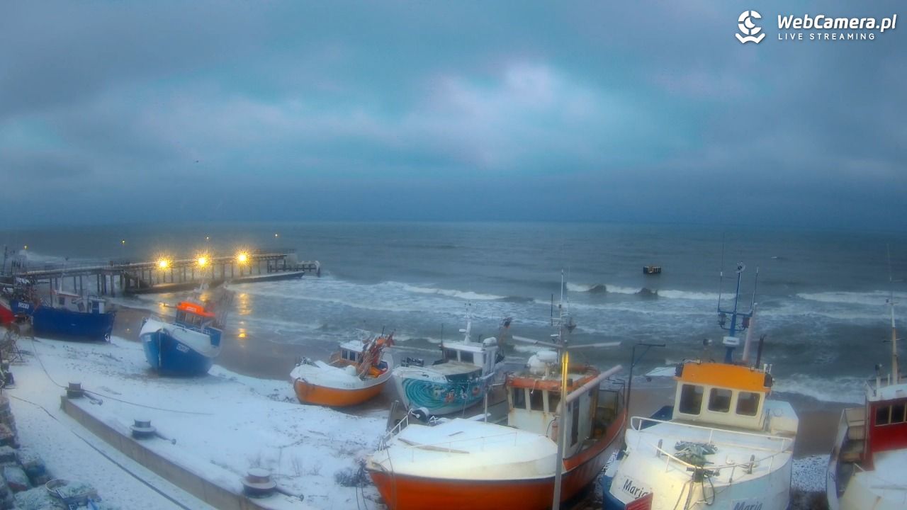 CHŁOPY - widok na kutry rybackie - 28 styczeń 2026, 16:31