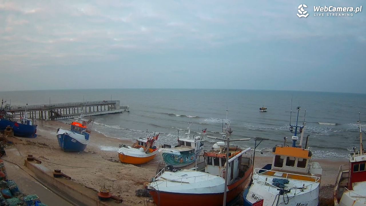 CHŁOPY - widok na kutry rybackie - 25 styczeń 2026, 16:08