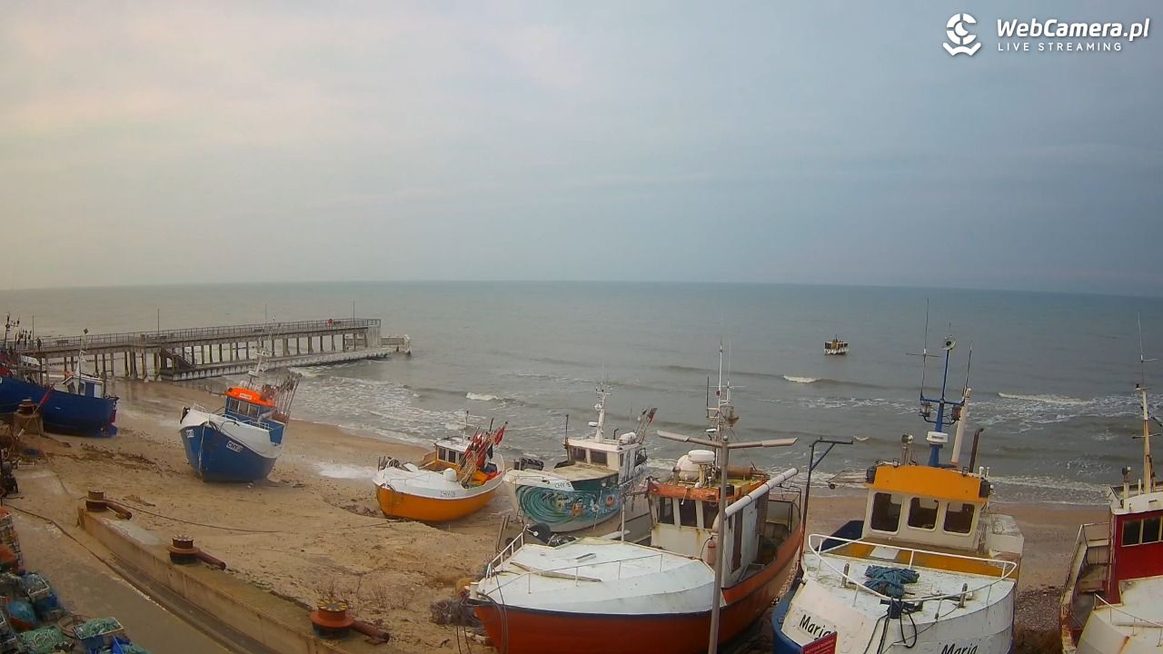 CHŁOPY - widok na kutry rybackie - 25 styczeń 2026, 14:42