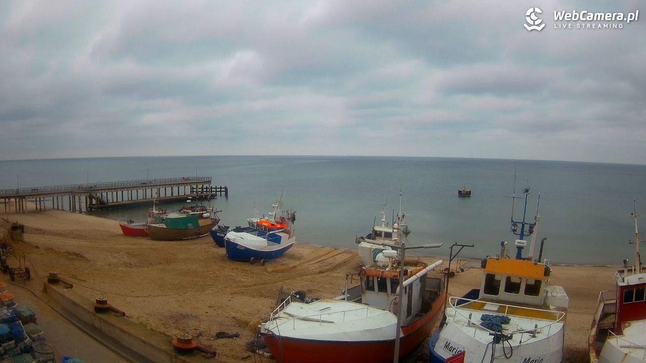 CHŁOPY - widok na kutry rybackie - 16 marzec 2026, 10:51