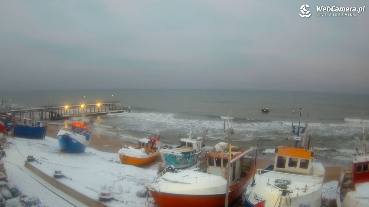 CHŁOPY - widok na kutry rybackie - 28 styczeń 2026, 08:08