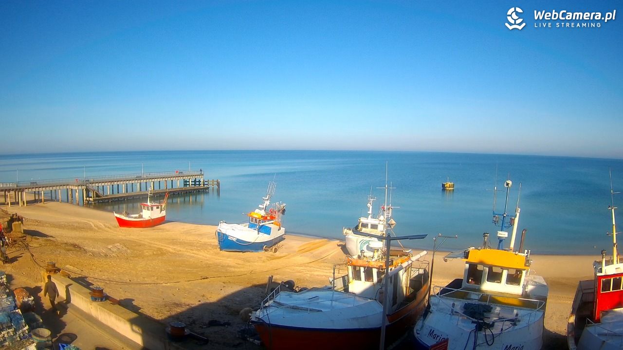 CHŁOPY - widok na kutry rybackie - 18 marzec 2026, 09:28