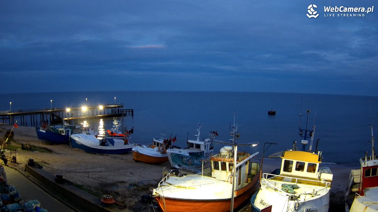 CHŁOPY - widok na kutry rybackie - 10 grudzień 2025, 07:30