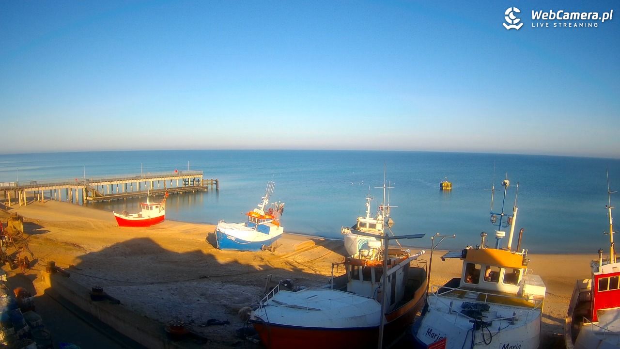 CHŁOPY - widok na kutry rybackie - 18 marzec 2026, 08:13
