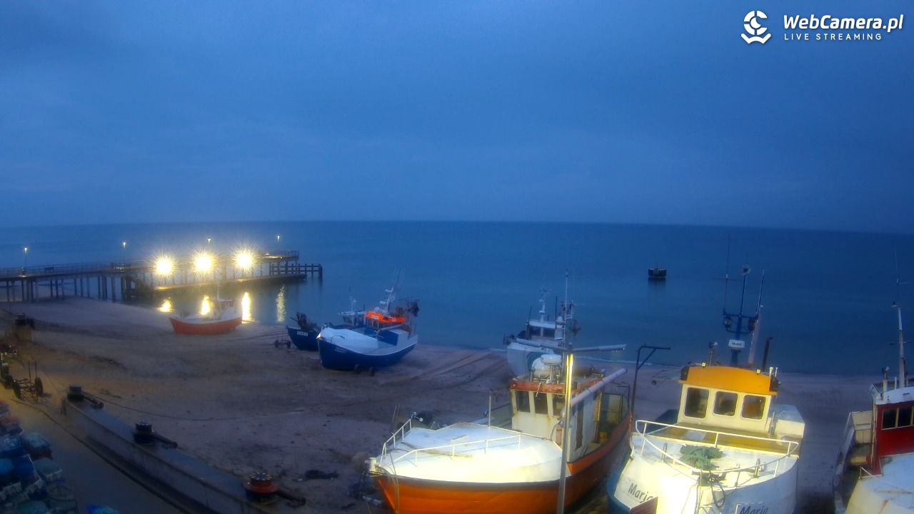 CHŁOPY - widok na kutry rybackie - 16 marzec 2026, 05:51