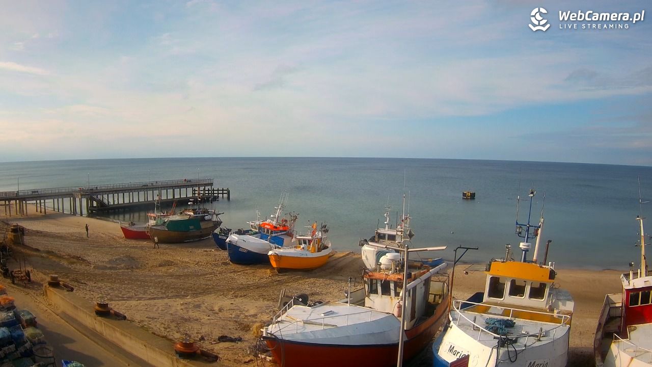CHŁOPY - widok na kutry rybackie - 16 marzec 2026, 14:57
