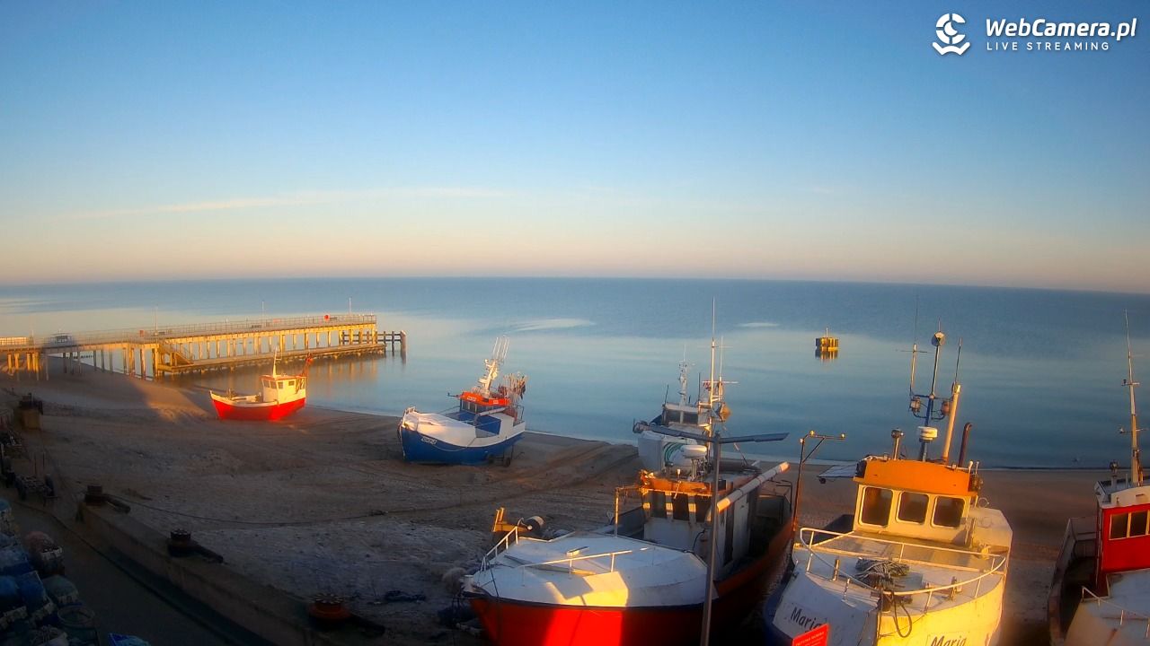 CHŁOPY - widok na kutry rybackie - 18 marzec 2026, 06:55