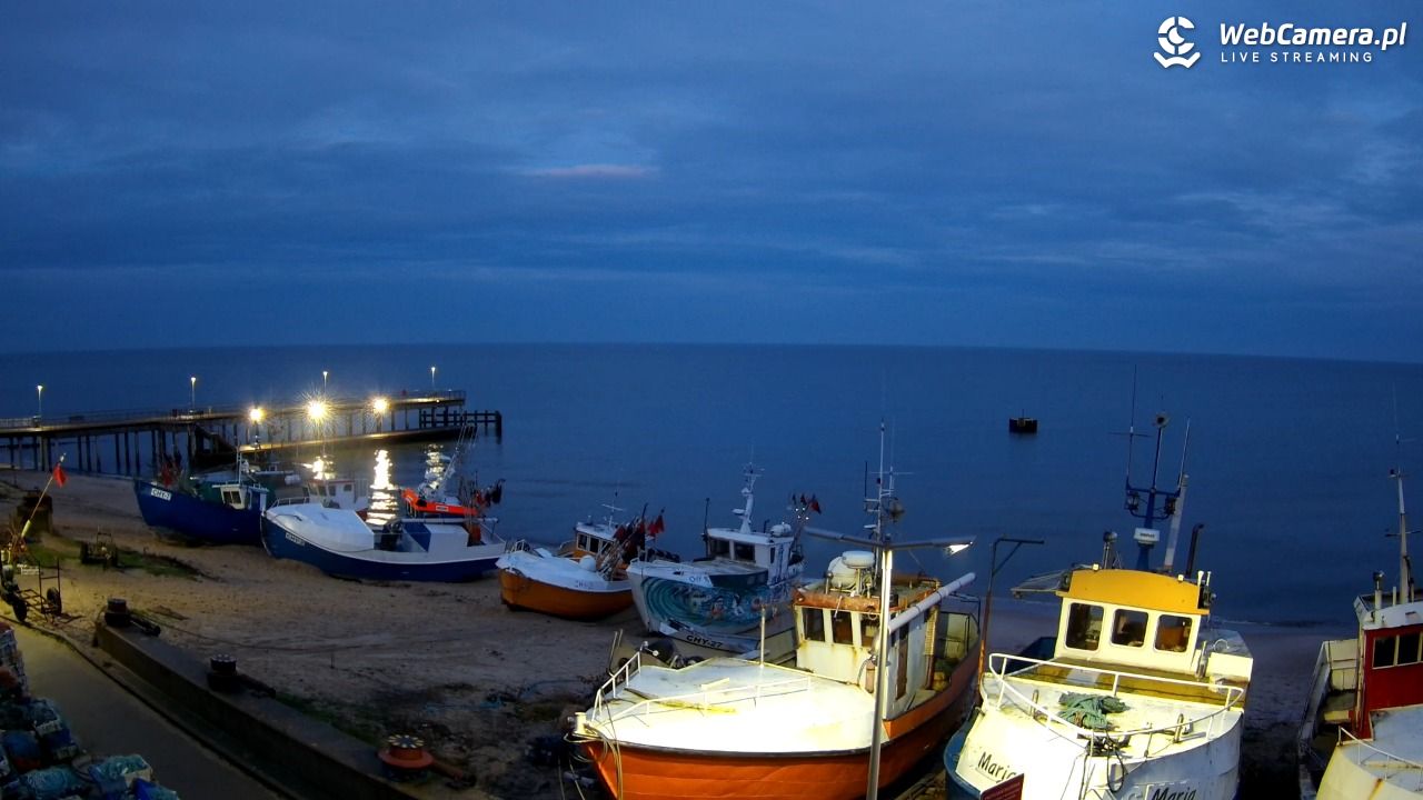 CHŁOPY - widok na kutry rybackie - 10 grudzień 2025, 07:31