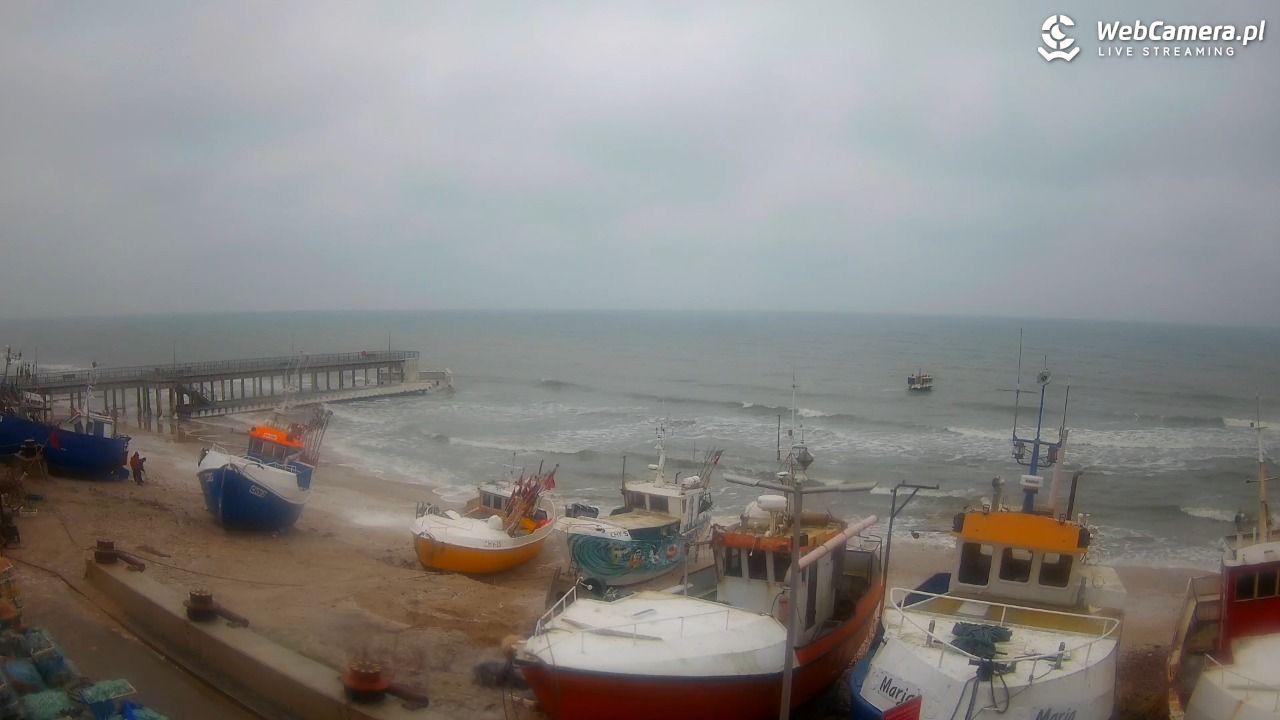 CHŁOPY - widok na kutry rybackie - 26 styczeń 2026, 11:57