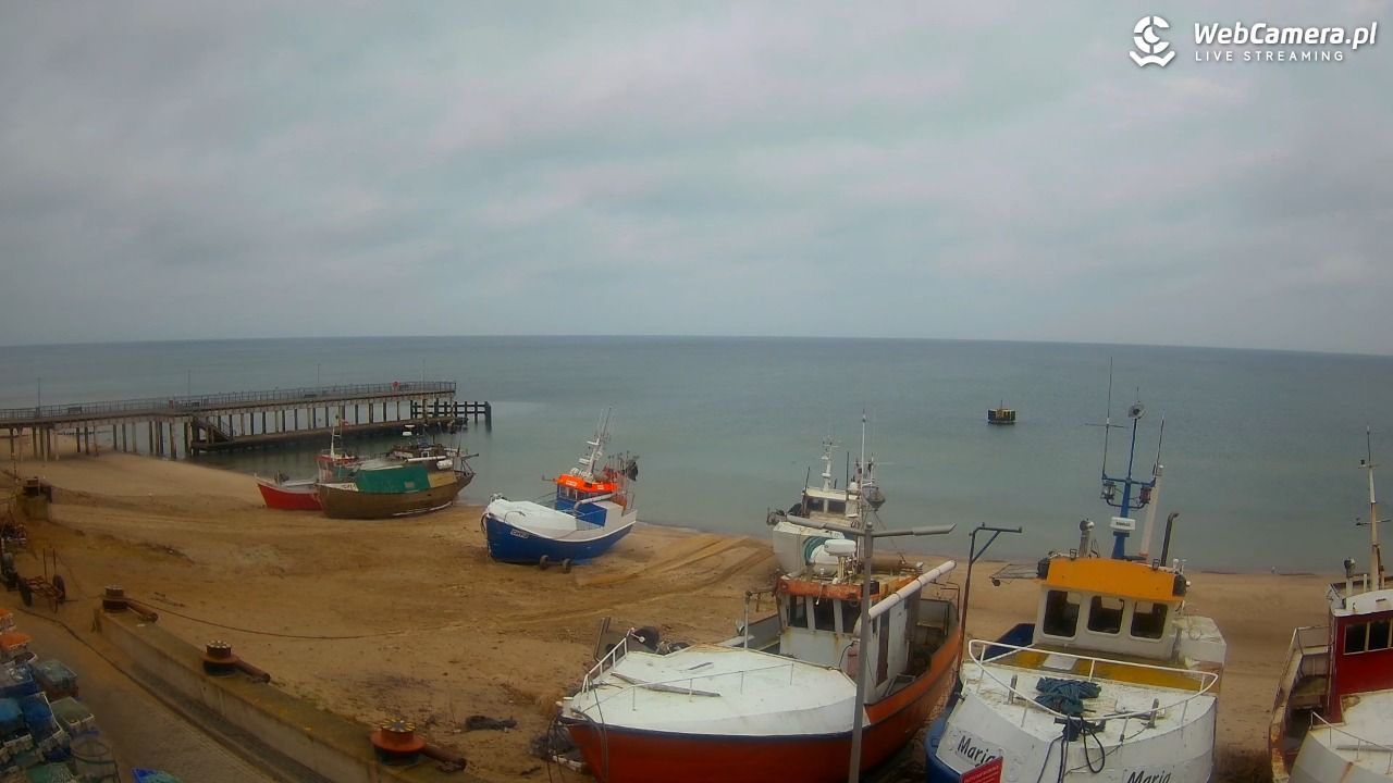 CHŁOPY - widok na kutry rybackie - 16 marzec 2026, 09:13