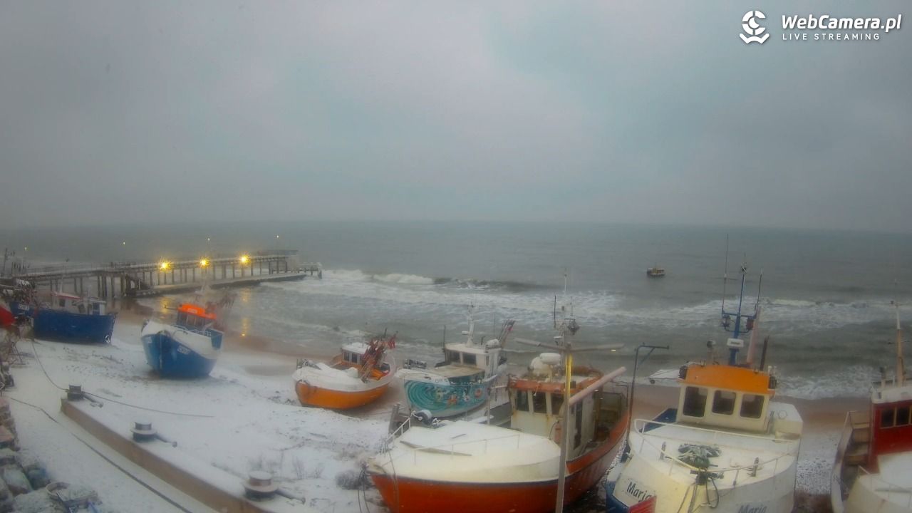 CHŁOPY - widok na kutry rybackie - 27 styczeń 2026, 16:22