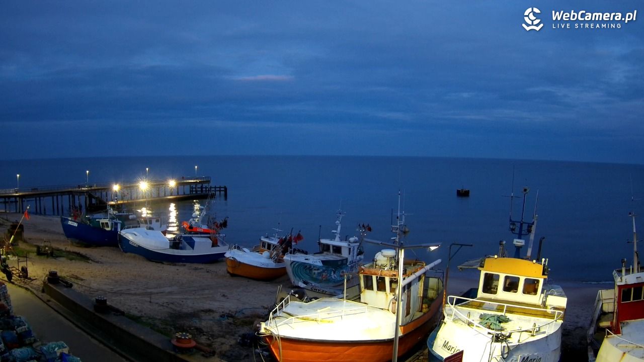 CHŁOPY - widok na kutry rybackie - 10 grudzień 2025, 07:31