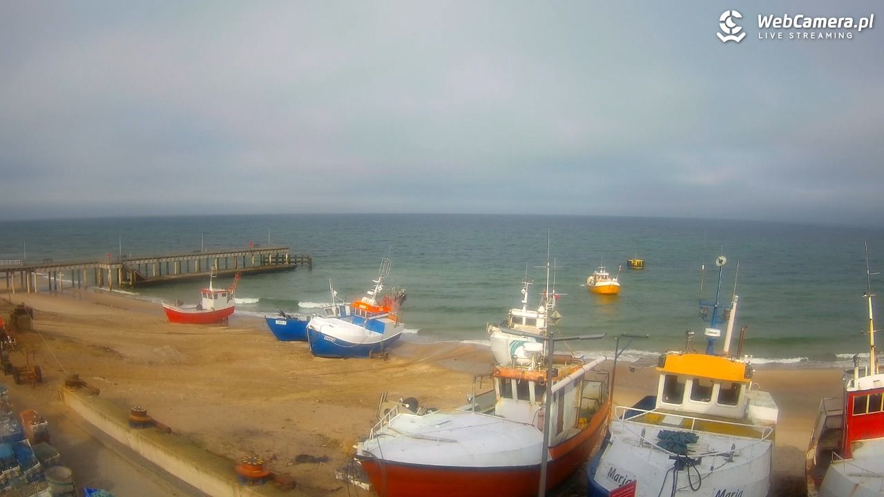 CHŁOPY - widok na kutry rybackie - 17 marzec 2026, 10:18