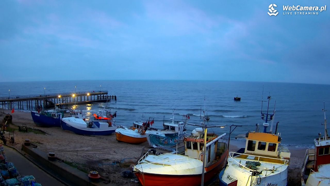 CHŁOPY - widok na kutry rybackie - 09 grudzień 2025, 15:43