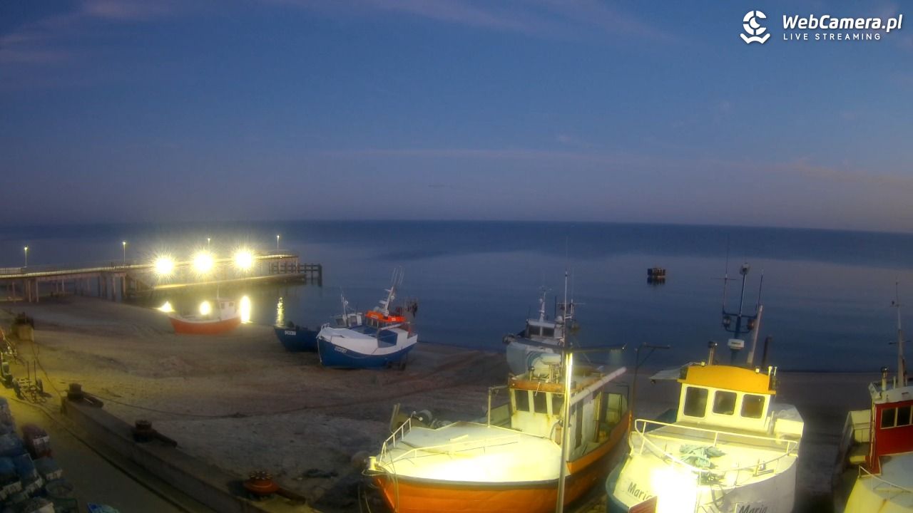 CHŁOPY - widok na kutry rybackie - 18 marzec 2026, 05:31