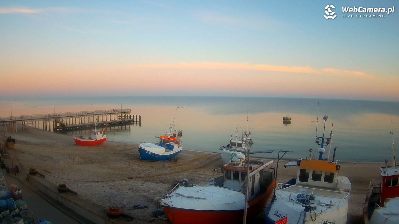 CHŁOPY - widok na kutry rybackie - 18 marzec 2026, 06:11