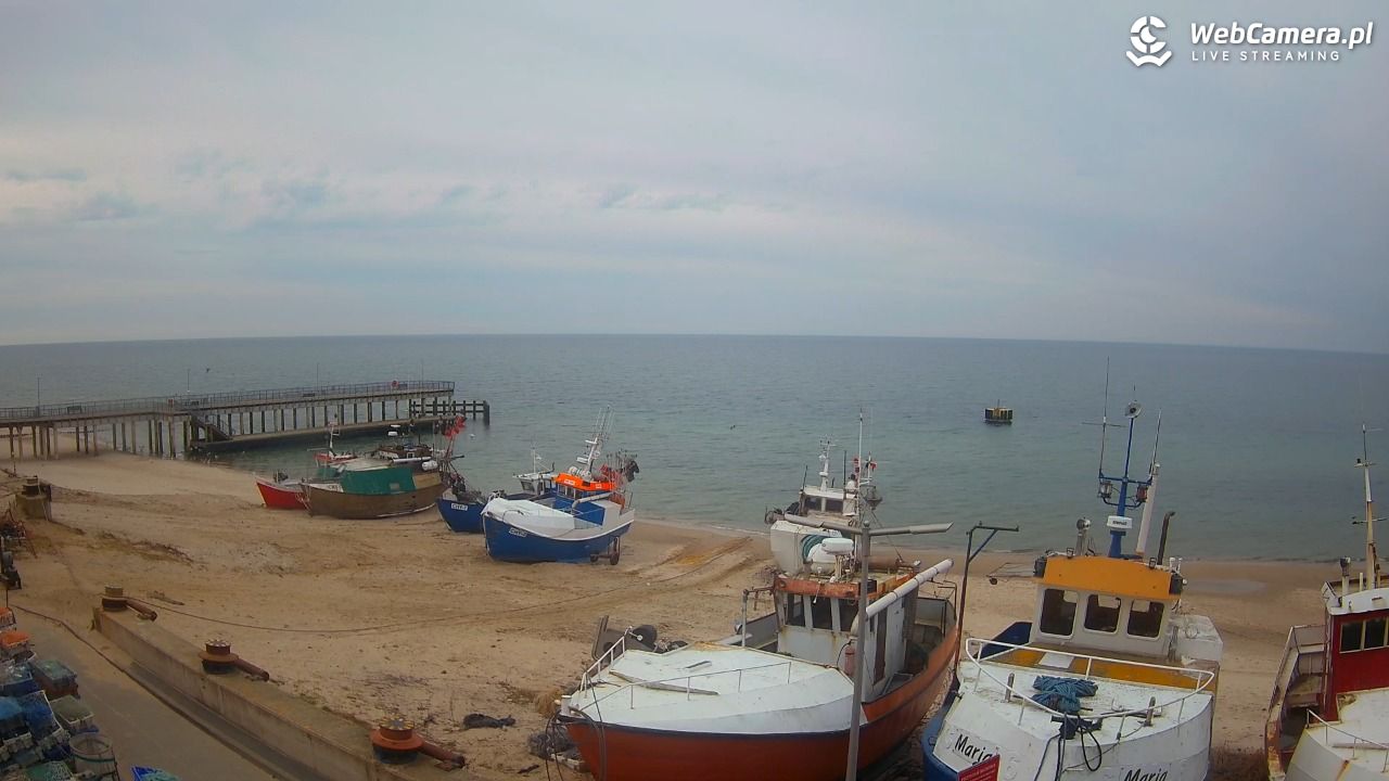 CHŁOPY - widok na kutry rybackie - 14 marzec 2026, 16:09
