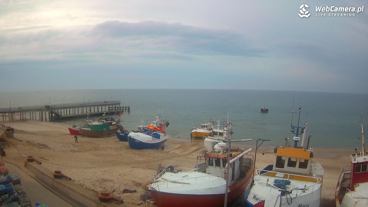 CHŁOPY - widok na kutry rybackie - 14 marzec 2026, 16:47