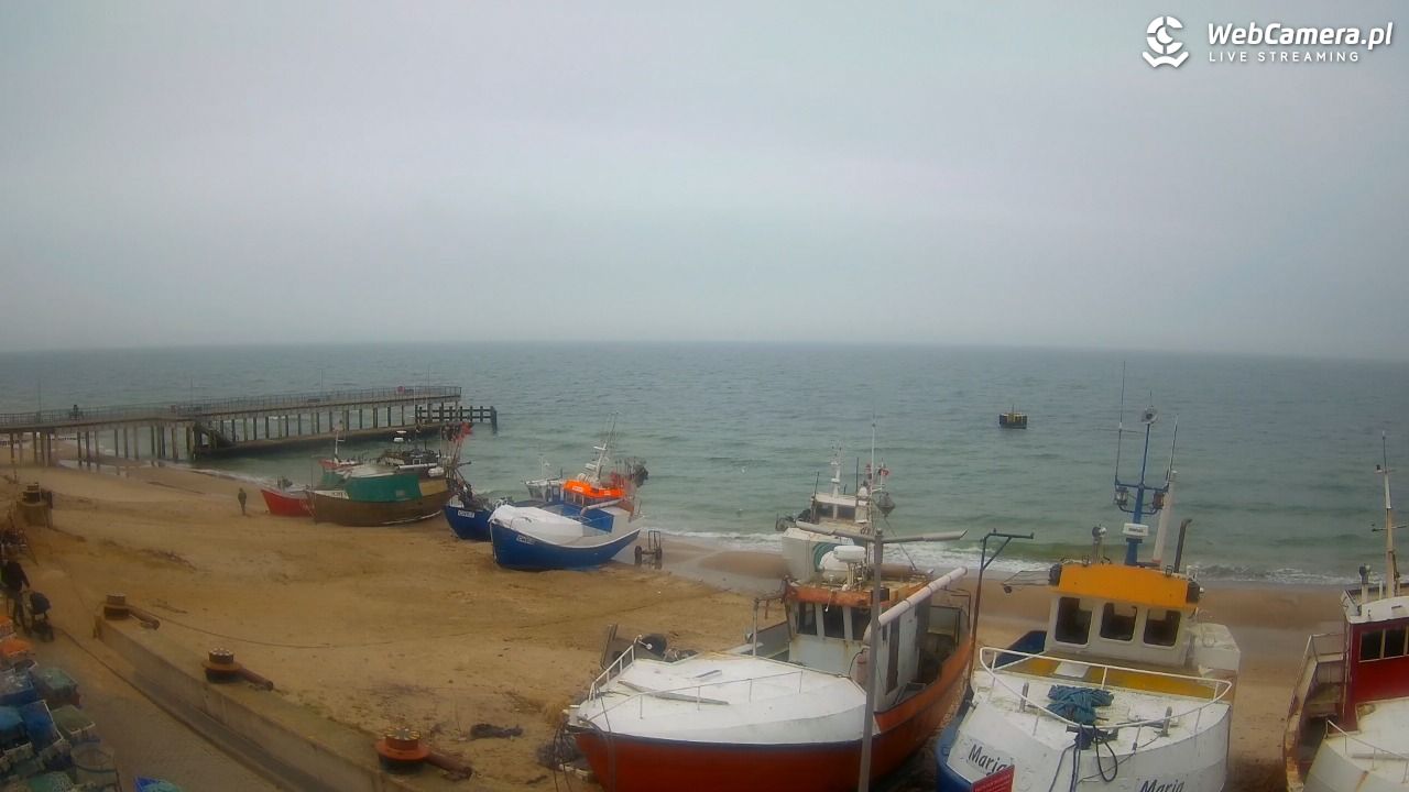 CHŁOPY - widok na kutry rybackie - 15 marzec 2026, 12:14