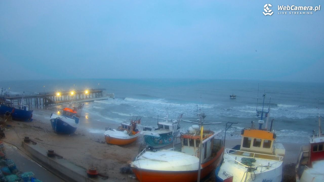 CHŁOPY - widok na kutry rybackie - 26 styczeń 2026, 07:57
