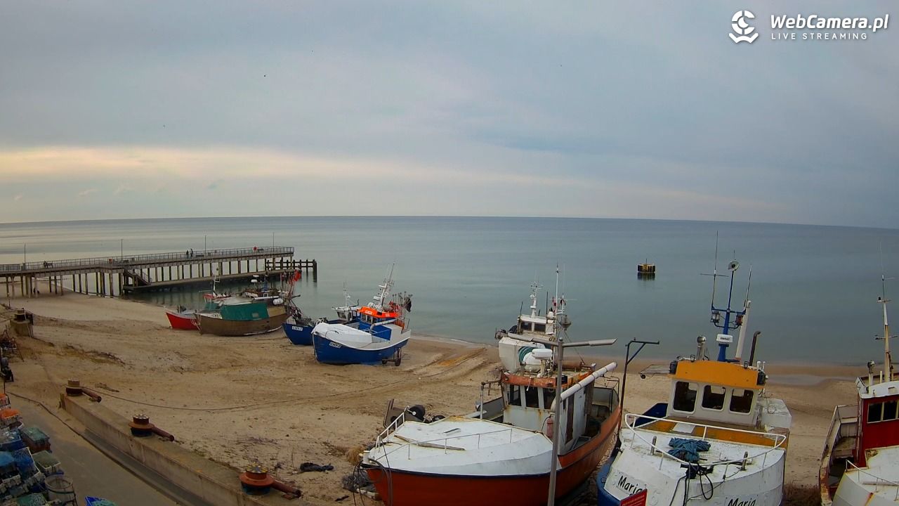 CHŁOPY - widok na kutry rybackie - 14 marzec 2026, 15:16