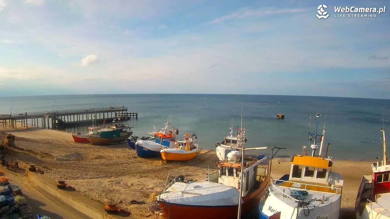 CHŁOPY - widok na kutry rybackie - 16 marzec 2026, 15:05