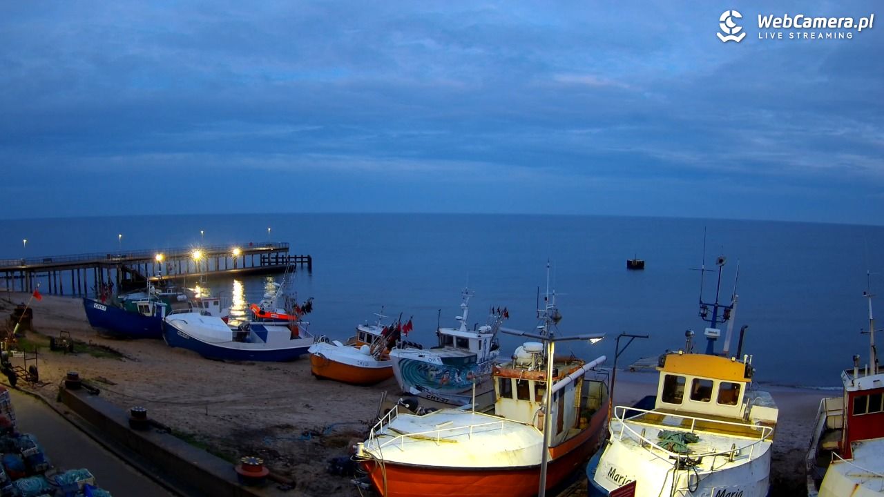 CHŁOPY - widok na kutry rybackie - 10 grudzień 2025, 07:38