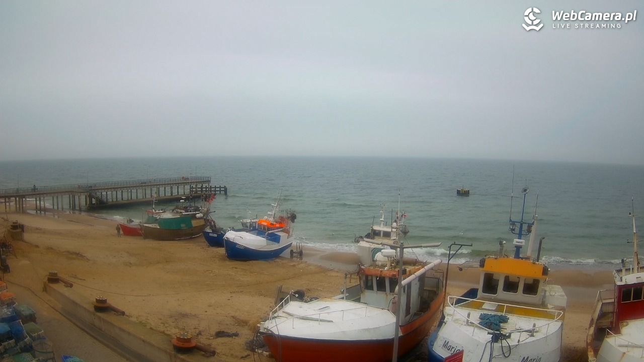 CHŁOPY - widok na kutry rybackie - 15 marzec 2026, 12:14