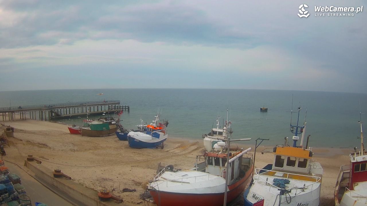 CHŁOPY - widok na kutry rybackie - 14 marzec 2026, 16:42