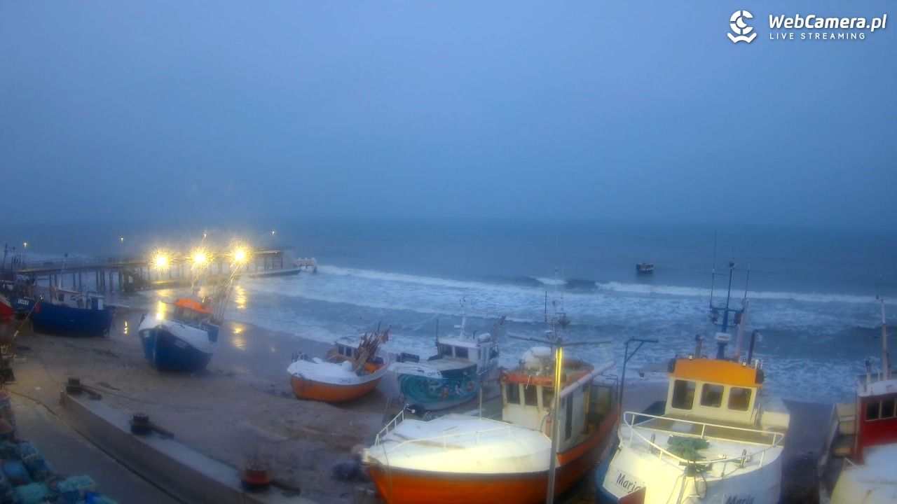 CHŁOPY - widok na kutry rybackie - 27 styczeń 2026, 07:36