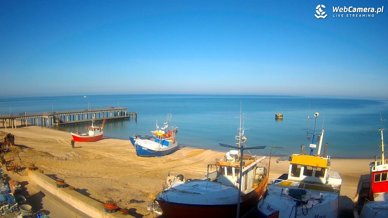 CHŁOPY - widok na kutry rybackie - 18 marzec 2026, 10:12