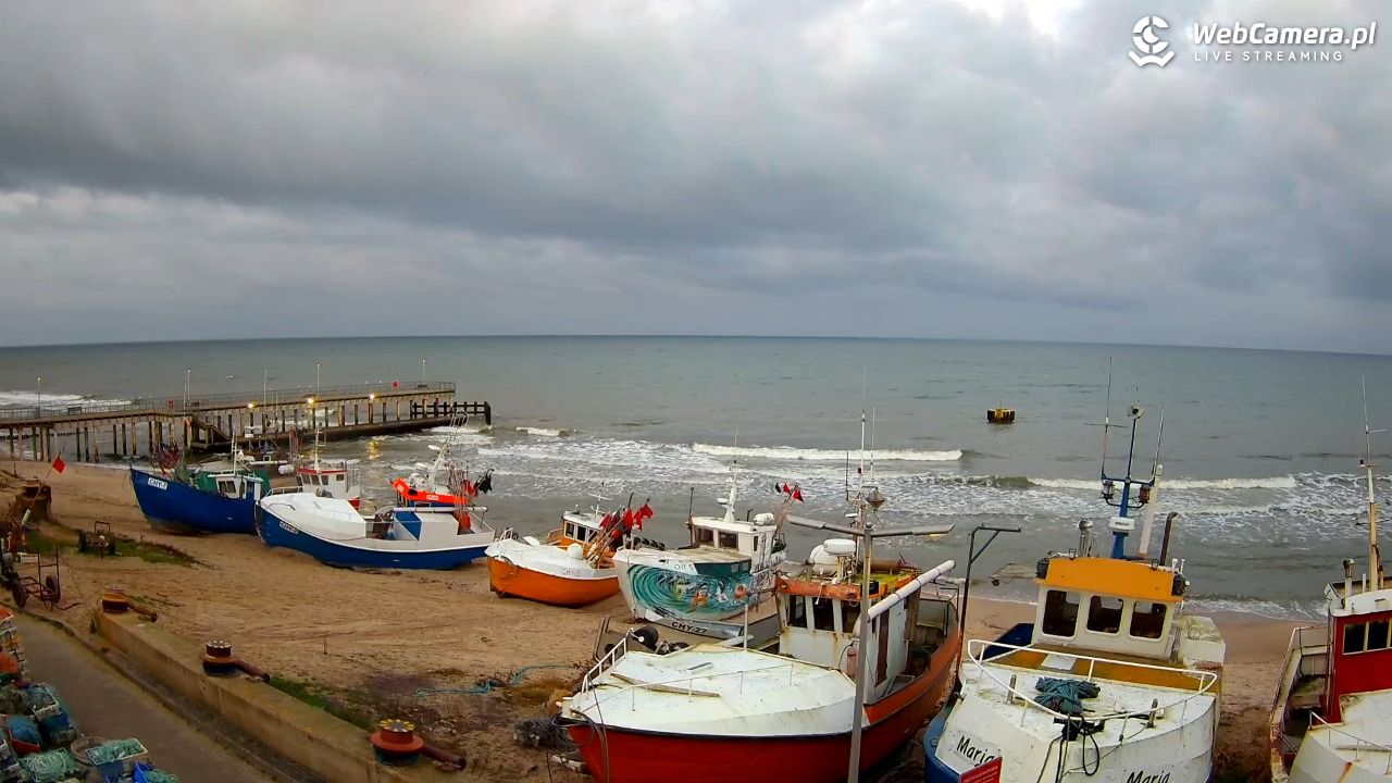 CHŁOPY - widok na kutry rybackie - 11 grudzień 2025, 08:11