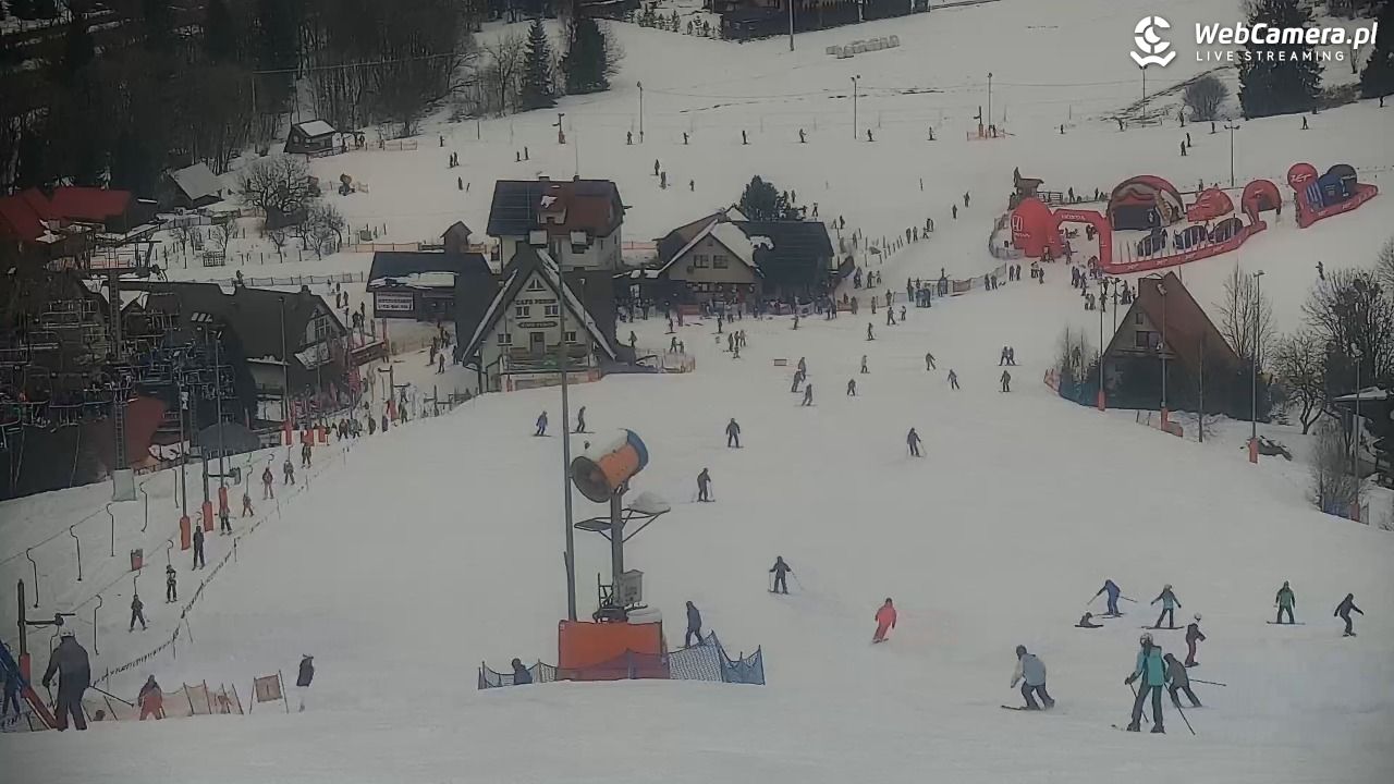 Cieńków - Stacja Narciarska widok z góry - 23 styczeń 2026, 12:55
