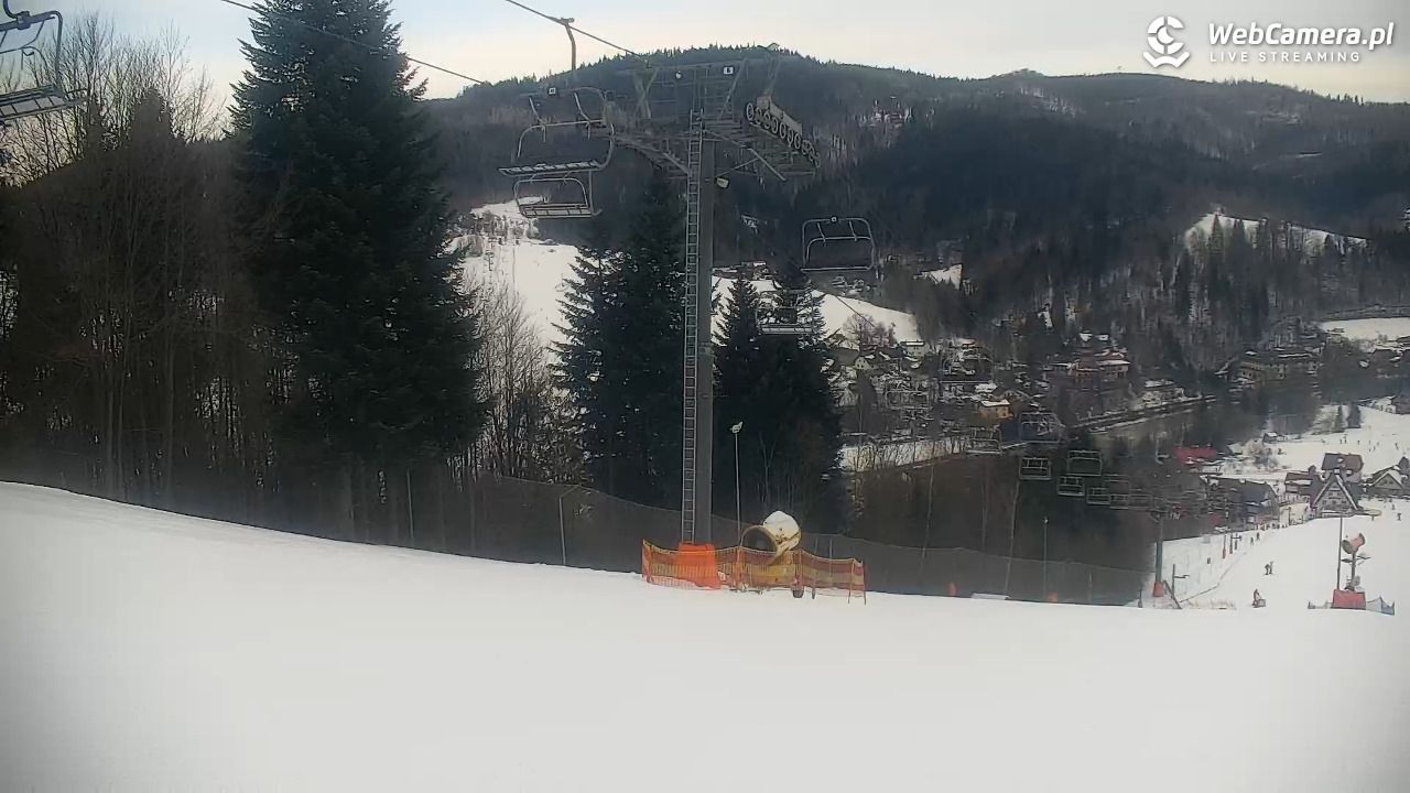 Cieńków - Stacja Narciarska widok z góry - 22 styczeń 2026, 10:00