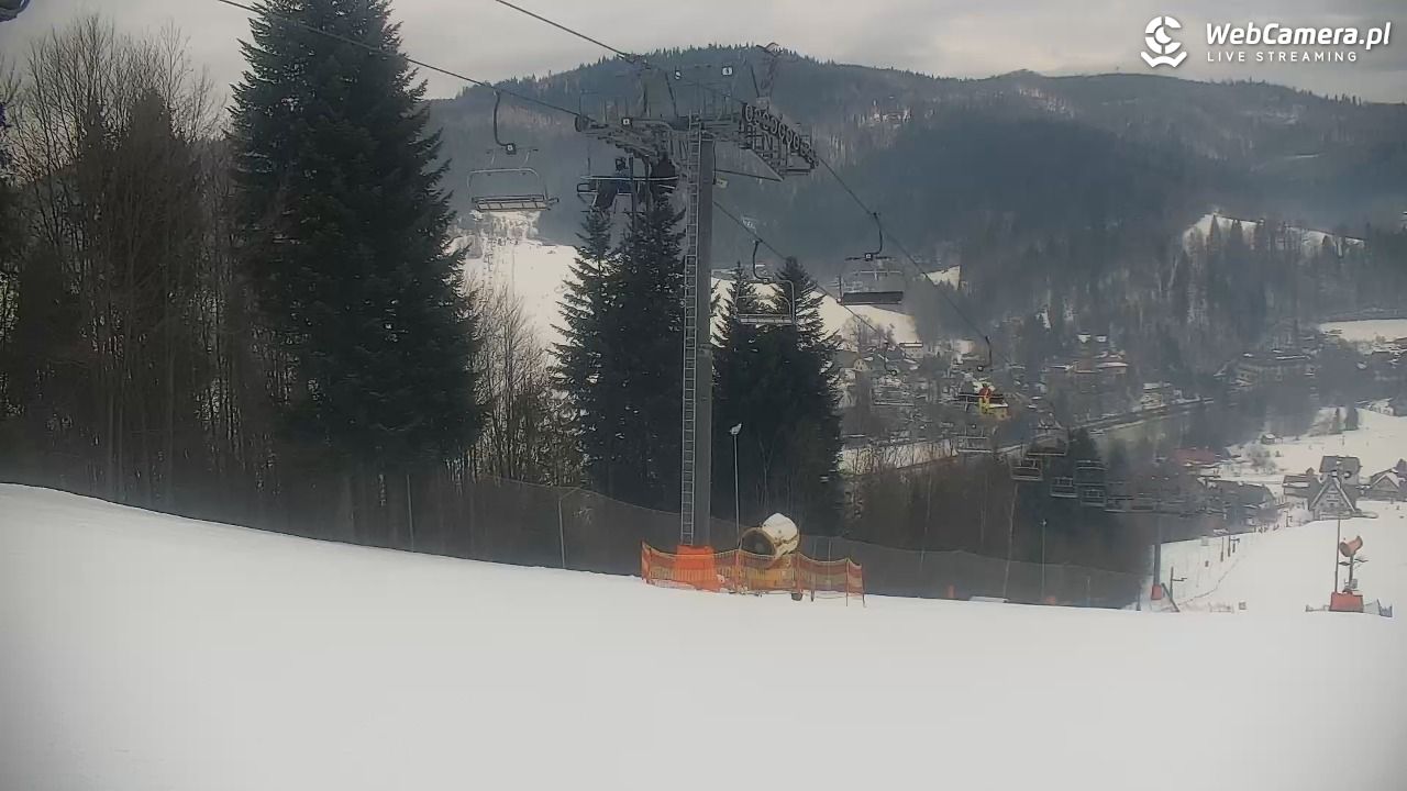 Cieńków - Stacja Narciarska widok z góry - 23 styczeń 2026, 08:43