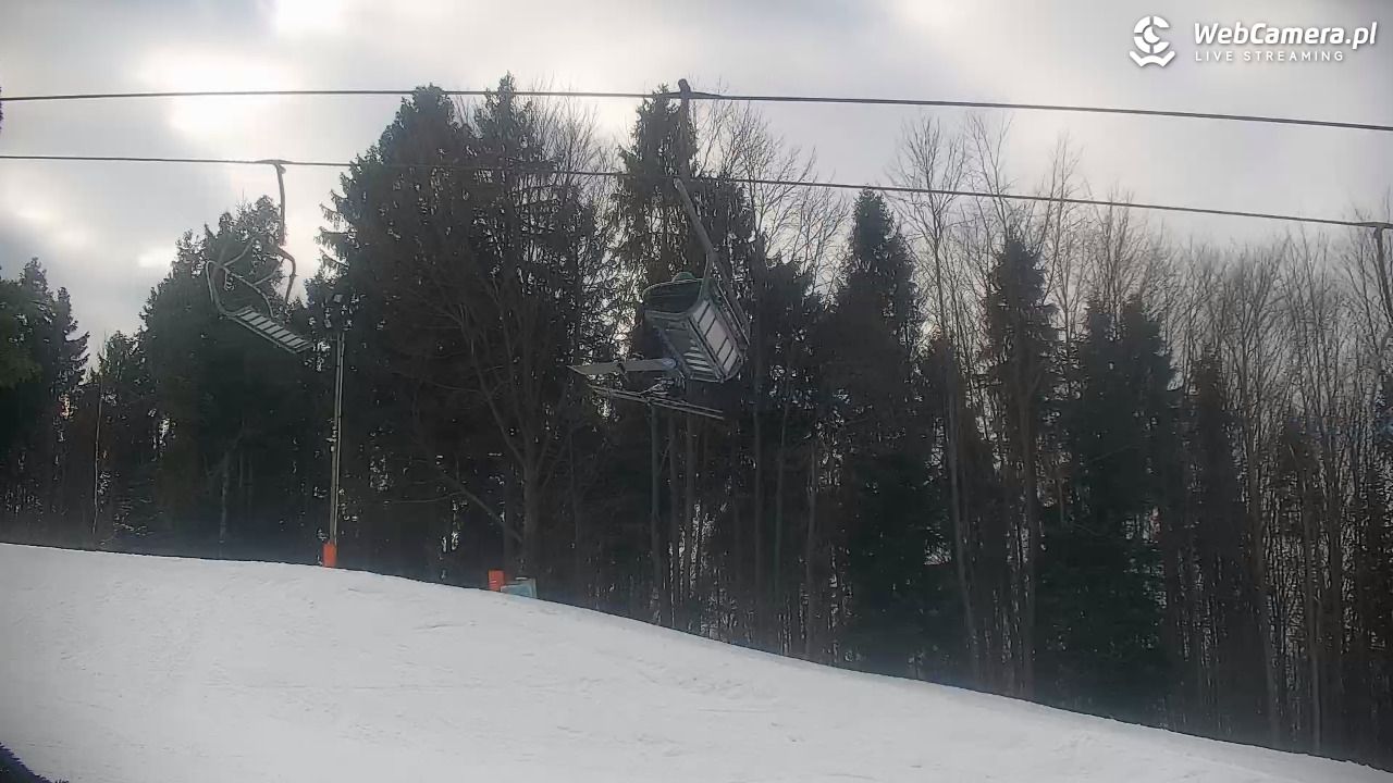 Cieńków - Stacja Narciarska widok z góry - 23 styczeń 2026, 13:13