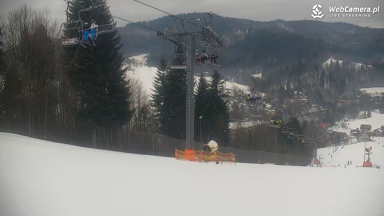 Cieńków - Stacja Narciarska widok z góry - 23 styczeń 2026, 10:00