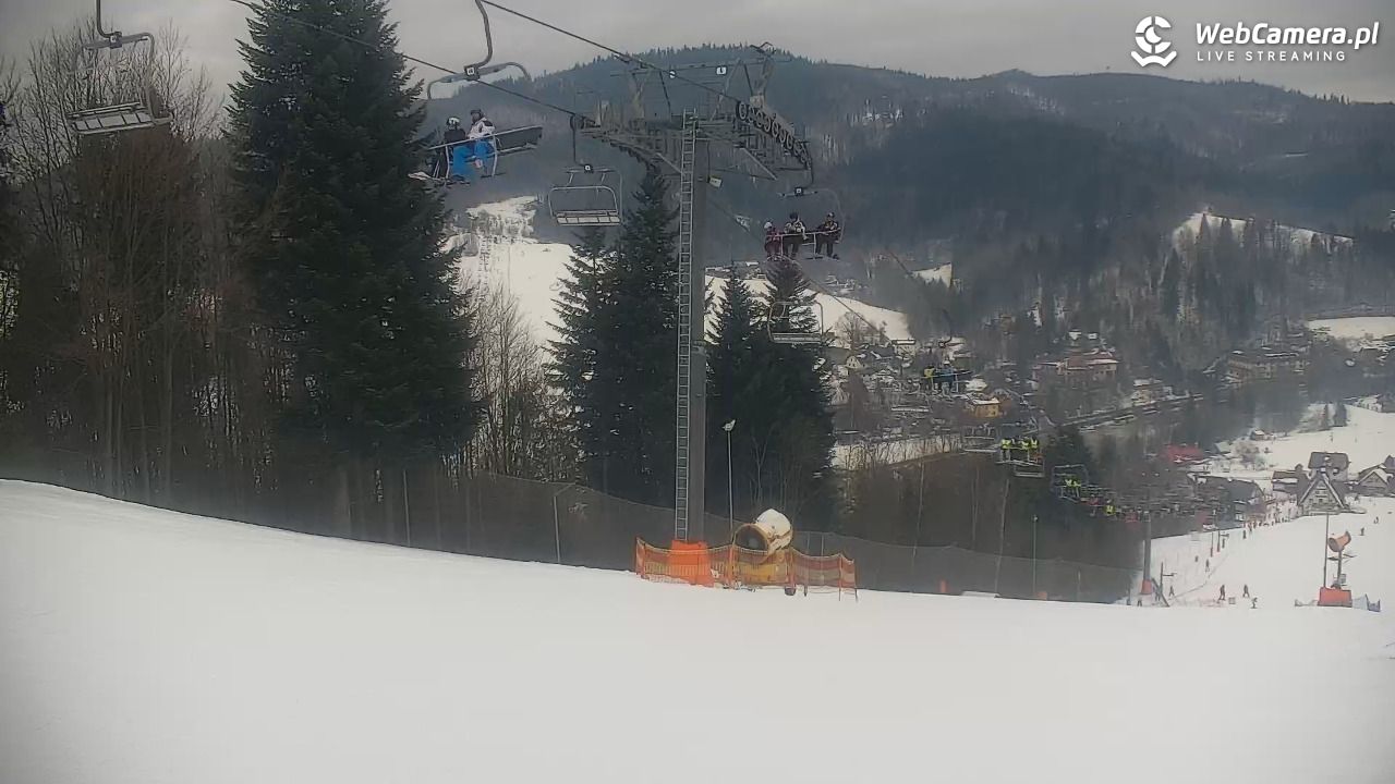 Cieńków - Stacja Narciarska widok z góry - 23 styczeń 2026, 10:00