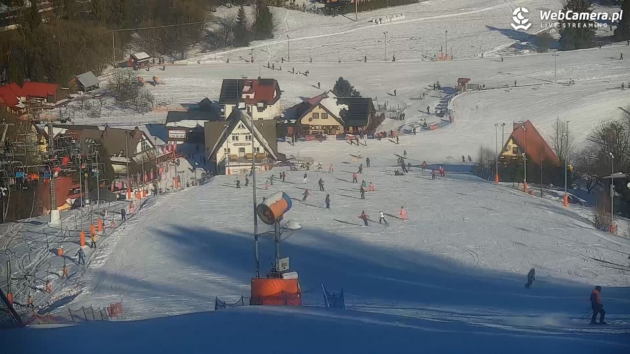 Cieńków - Stacja Narciarska widok z góry - 21 styczeń 2026, 10:37