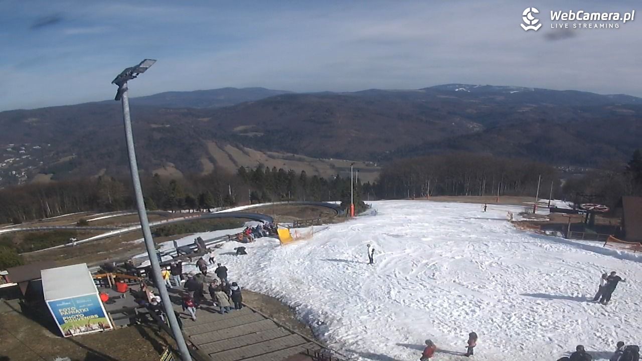 Ustroń - widok na stok - 08 marzec 2026, 13:01