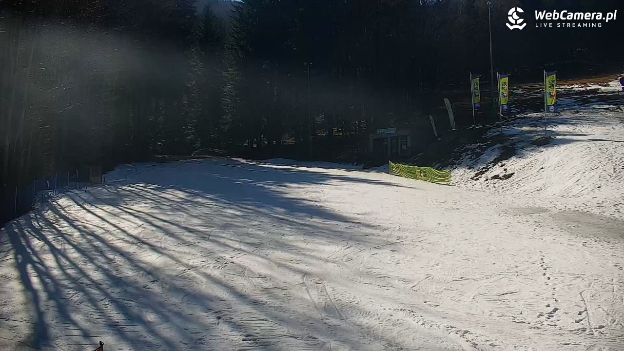 Rzyki - widok na dolny stok i orczyk w Czarnym Groniu - 09 marzec 2026, 11:58