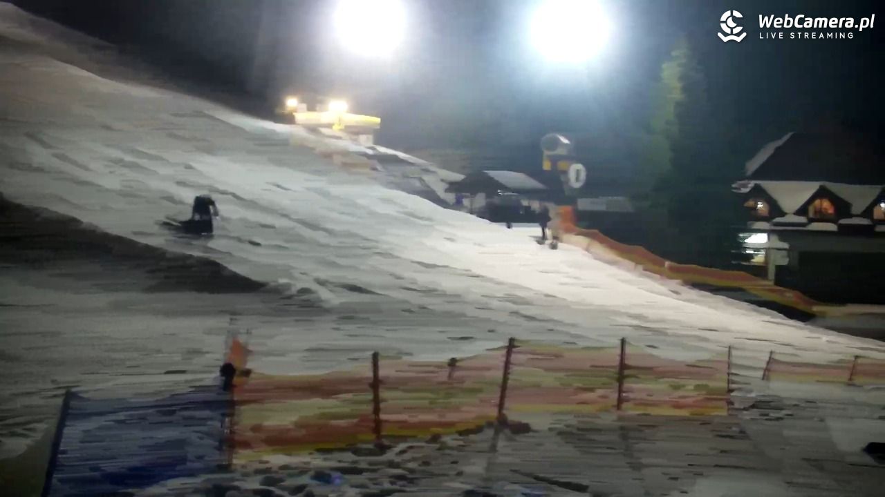 Rzyki - widok na dolny stok i orczyk w Czarnym Groniu - 17 styczeń 2026, 18:32