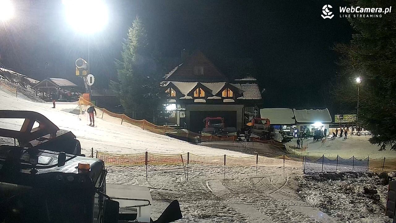 Rzyki - widok na dolny stok i orczyk w Czarnym Groniu - 06 grudzień 2025, 17:38