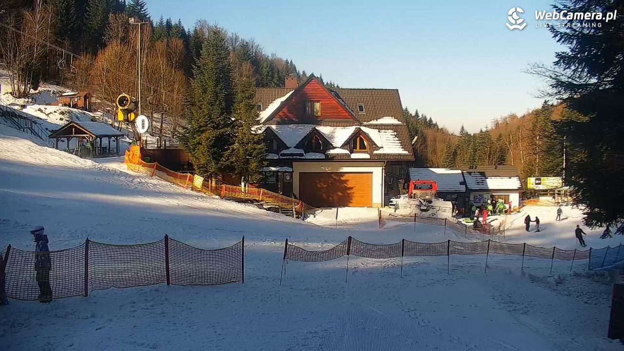 Rzyki - widok na dolny stok i orczyk w Czarnym Groniu - 19 styczeń 2026, 11:47