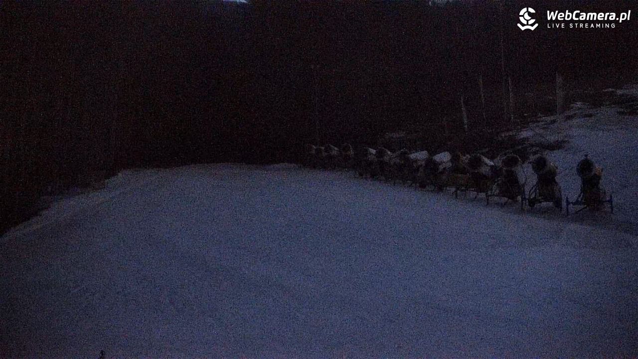 Rzyki - widok na dolny stok i orczyk w Czarnym Groniu - 10 marzec 2026, 18:33