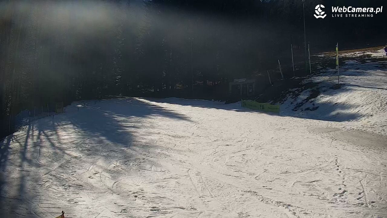 Rzyki - widok na dolny stok i orczyk w Czarnym Groniu - 09 marzec 2026, 12:27