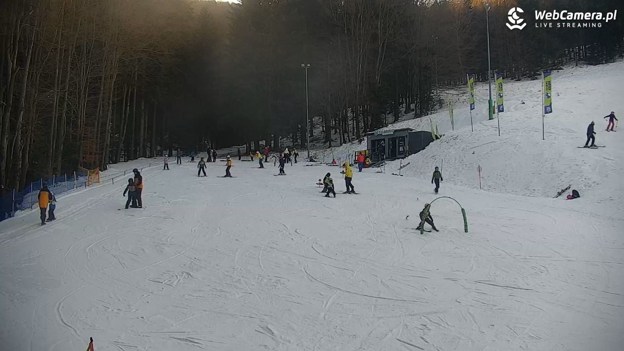 Rzyki - widok na dolny stok i orczyk w Czarnym Groniu - 20 styczeń 2026, 12:42