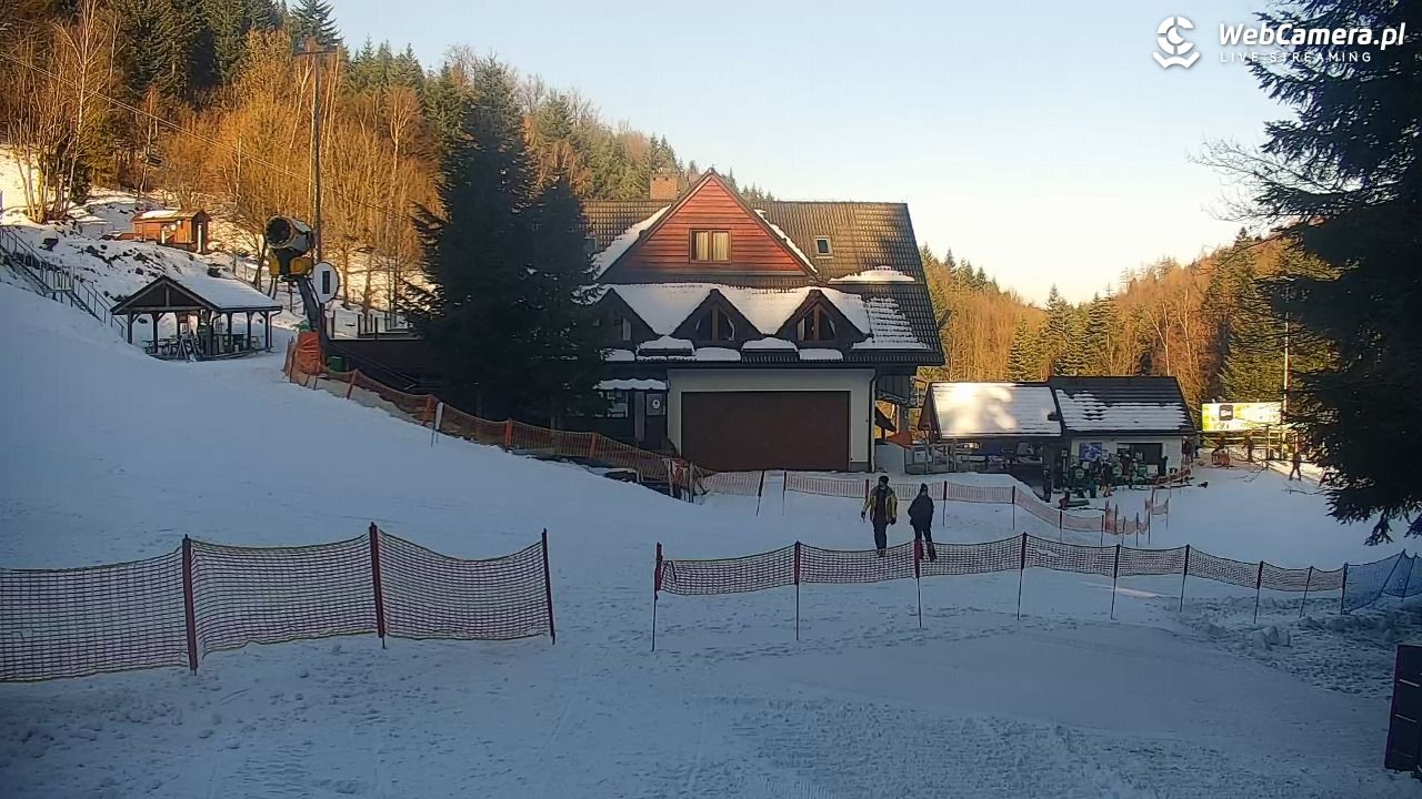 Rzyki - widok na dolny stok i orczyk w Czarnym Groniu - 20 styczeń 2026, 09:51