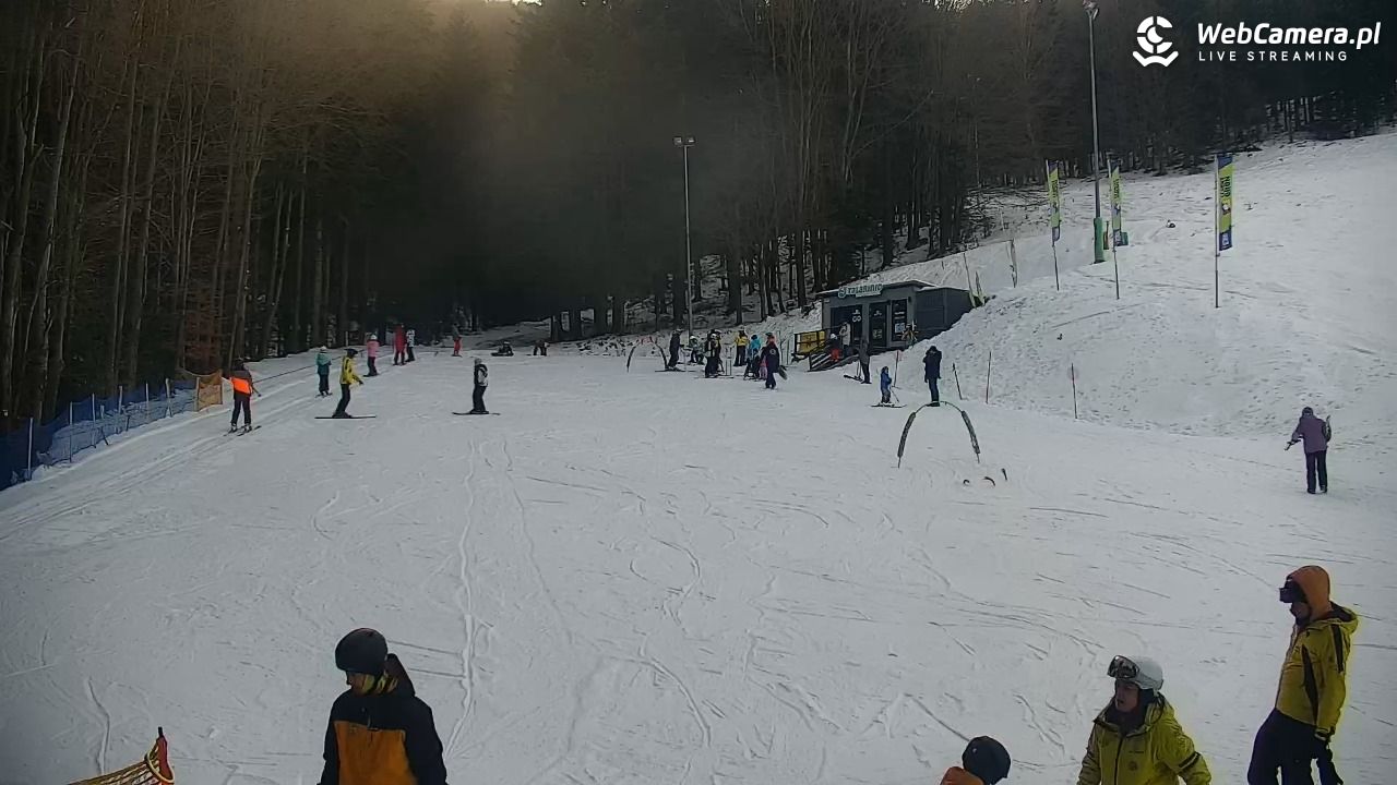 Rzyki - widok na dolny stok i orczyk w Czarnym Groniu - 19 styczeń 2026, 12:51