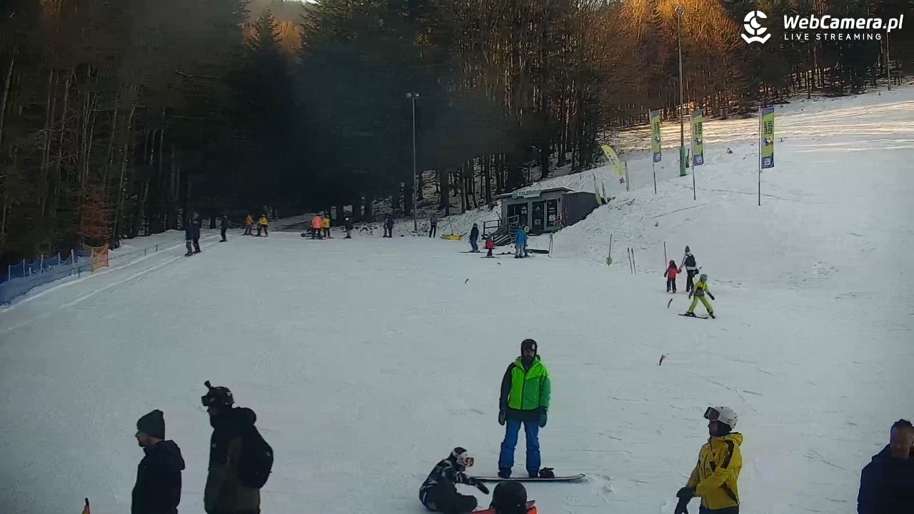 Rzyki - widok na dolny stok i orczyk w Czarnym Groniu - 18 styczeń 2026, 10:29